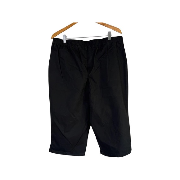 DENIM & CO EasyWear Twill Relaxed Pull On Skimmer Black Petite S - Picture 3 of 5